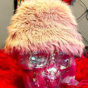 H&M Pink Fluffy Bucket Hat